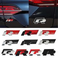 1 Uds. Parachoques delantero y trasero del maletero del coche, pegatinas decorativas con emblema R-e para VW R e Golf 6 7 Touran Touareg Polo - details 0