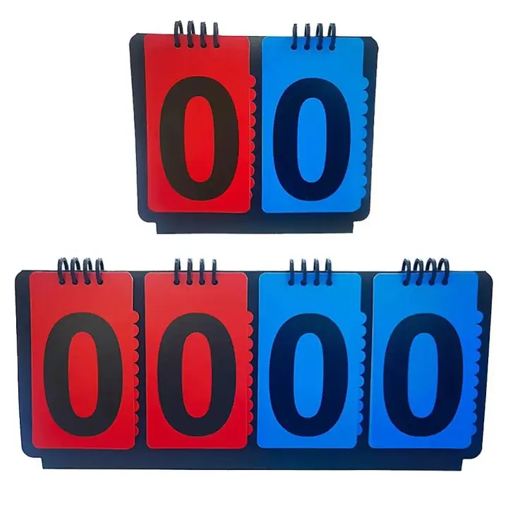 Marcador de baloncesto Manual, marcador de mesa de 4 dígitos, marcador de puntuación, marcador de puntuación multifuncional, Flipper de puntuación - 1