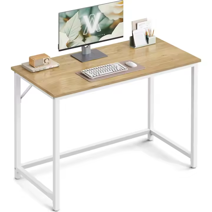 Escritorio de Oficina Moderno Mesa de Trabajo para Teletrabajo Ideal para Estudio, Dormitorio - 1