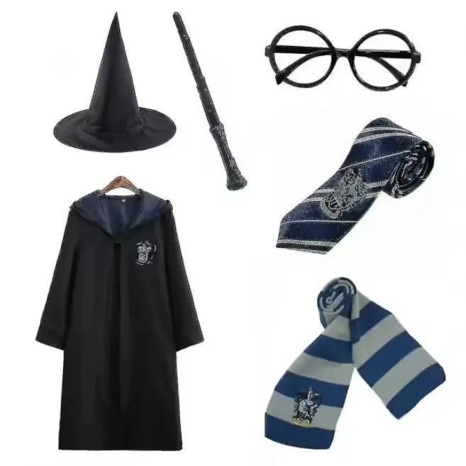 Disfraz de Harry Potter para actuación de estudiantes, bata de mago de la Escuela Hogwarts, capa de Halloween - 1
