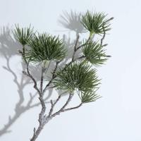 DIY decoración de bonsái, rama de pino Artificial verde, plantas de pino de lujo de plástico, plantas falsas realistas elegantes, decoración para sala de estar - details 10