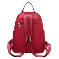 Mochila Vintage Gran Capacidad para Mujer - Bolso Casual de Nylon Ligero, Correas Ajustables, Cierre de Cremallera - details 16