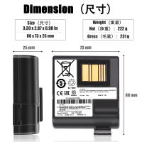 Batería Impresora Portátil Zebra QLN420 ZQ630  ZQ63-AUWA000-00 ZQ63-ACFAC10-00，P1040687 BTRY-MPP-68MA1-01 P1049729 - details 3