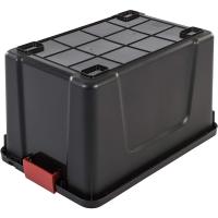 Caja de almacenamiento de plástico grande Caja de garaje de 60 l Lote de 3 SIA-60 Negro Apilable - details 2