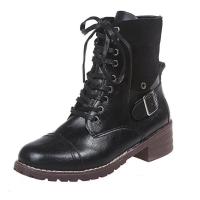 Botas martin de tacón bajo para mujer, zapatos de otoño e invierno - details 0