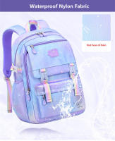 Mochila escolar primaria para niñas en rosa y morado, mochila para libros de estudiantes, mochila impermeable para la escuela, regalo para niños - details 9