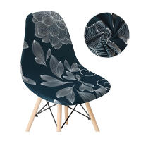 Funda de silla de concha de Color sólido, fundas elásticas baratas para sillas con respaldo corto, fundas de asiento de comedor impresas para el hogar, Bar, Hotel, fiesta y banquete - details 20