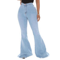 Pantalones acampanados de mezclilla elástica ajustados a la cintura HSF99 Fashion - details 26