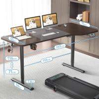 Escritorio Ajustable en Altura con Tablero, Función de Memoria, Mesa Escritorio Nuez - details 1