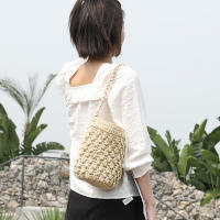 Bolso de hombro hecho a mano para mujer, bolsa de playa con diseño tejido de paja, Bolso pequeño de viaje - details 9