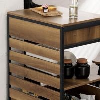 Carrito de Servicio Camarera con Ruedas Multiusos Mueble para microondas con 3 Cajones y 3 Estantes 53 x 37 x 89 cm ES - details 14