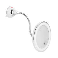LZ1217 Espejo de Maquillaje Iluminado 10x - Montado en la Pared, Aumentador para Ducha, Ventosa Potente, Espejo LED con Iluminación y Brillo en Tres Colores, Rotación de 360°, Ideal para Afeitado, Depilación y Recorte de Cejas, Redondo. - details 10