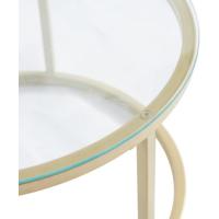 Conjunto de Mesa de Centro Redondo de Madera Tables de Café y Té-Claro - details 25
