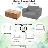 Sofá infantil plegable, cómodo sofá cama para niños pequeños, sofá cama 2 en 1 para esquina acogedora, habitación infantil, minisofá con función de dormir para niños y niñas, color verde - details 15