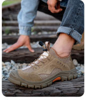 Zapatos de seguridad ANTIPERFORACIONES para hombre, botas transpirables de verano, zapatillas de trabajo antideslizantes con punta de acero - details 11
