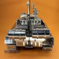 Tanque de batalla principal chino T99 de acero inoxidable, modelo de aleación 1:32, adornos, juguetes terminados - details 7
