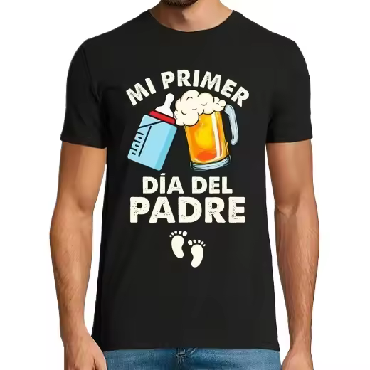 Mi Primer Día Del Padre Regalo Día Del Padre Primerizo Novato regalos primer dia del padre Camisetas CERVEZA,Pack Regalo Camiseta Personalizada - 1