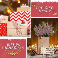 Ramo de Flores Artificiales Brillantes 5Pcs Guirnaldas Navideñas para Hogar - details 4