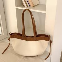 2025 nuevo nicho retro empalme bolsa de mano de lona de color contrastante bolso de gran capacidad bolso de hombro versátil - details 3