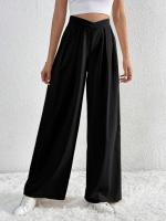 Pantalones de Oficina para Mujer de Cintura Alta y Pierna Ancha Cómoda y Elegante Estilo Clásico de Algodón Ajuste Suelto, No Ajusta, Moda de los 90s - details 14