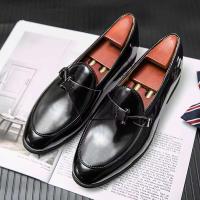 2025 Nuevo producto Fiesta italiana sin corbata Cordón de cuero de gamuza Oxford Moda Zapatos de hombre Oficina de negocios al aire libre - details 2