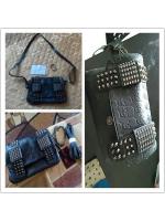Bolso De Hombro Para Mujer Yogodlns Negro De Cuero Con Estilo Vintage Y Cráneos De Moda Con Hebels Bolso De Mano Cool - details 32