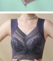 L-6L sujetador grande para mujer, Push Up de seda helada, Bralette superior sin costuras, sujetadores de encaje inalámbricos para verano, Top de talla grande, lencería, ropa interior 15019 - details 14