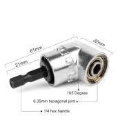 Llave de rosca ajustable de 105 grados con adaptador de bits hexales herramienta de rosca angle taladro - details 3