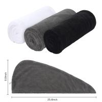 Toalla de secado de cabello, envoltura de microfibra superabsorbente, terciopelo Coral, turbante de secado rápido - details 2