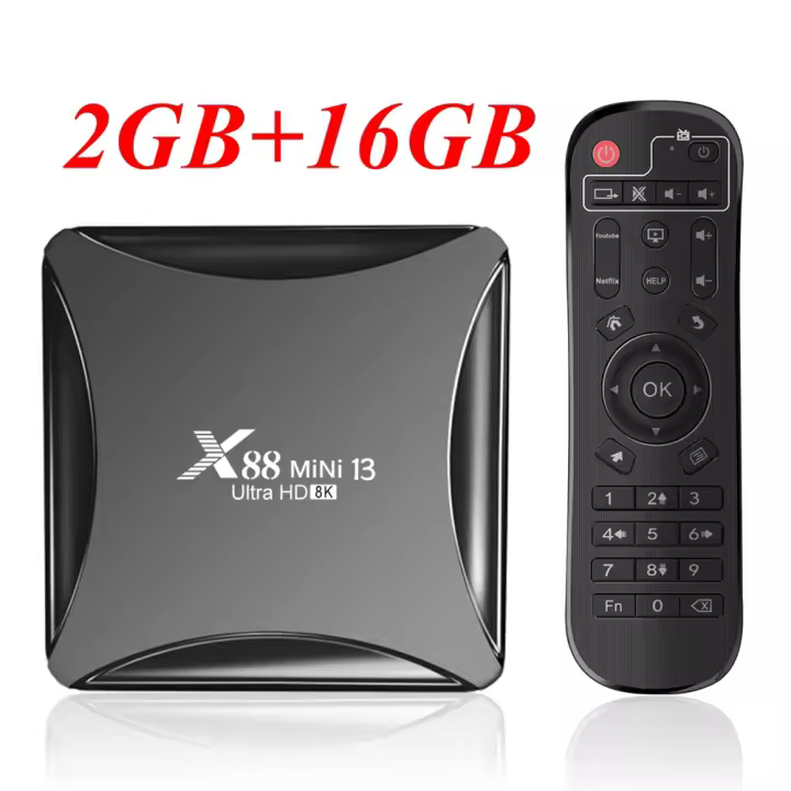 X88 Mini 13 Android 13.0 TV Box Quad Core 2G/16G 4G/32G 2.4G 5G Dual WIFI H.265 8K UHD Youtube Smart Media Player - 1