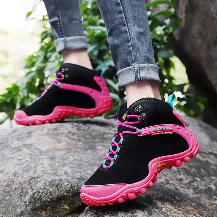 Botas de montaña de vaca para hombre y mujer, zapatos impermeables para nieve, escalada, montaña, caza, caminar, invierno - 1