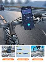 QOOVI-Soporte de teléfono móvil para bicicleta, accesorio para bicicleta, GPS, a prueba de golpes, para iPhone 14 Pro, Samsung y Xiaomi - details 2