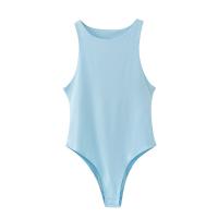 Bodysuit Veraniego Para Mujer Sexy Y Slim De Color Sólido Verde Ajustado Casual Chic Para Club Polyester Sin Decoración - details 6