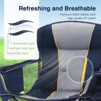 Silla de Camping Plegable de Gran Tamaño Azul Soporte de 450 Libras Silla Deportiva para Césped con Portavasos y Bolsa Térmica - details 25
