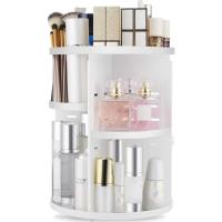 Soporte de exhibición giratorio para ahorro de espacio, estante de almacenamiento de escritorio ajustable de gran capacidad, caja de almacenamiento de cosméticos giratoria de 360 grados - details 3