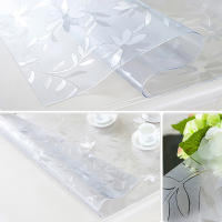 Mantel de vidrio suave, tela de PVC, transparente/mate, resistente al aceite, impermeable, cubierta de comedor de cocina para mesa - details 10