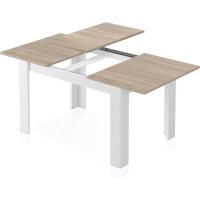 Mesa de Comedor Extensible de Madera Blanca Estilo Canadiense 140 a 190cm Ancho 90 Altura 78 - details 4