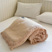 Edredón Bonenjoy con borlas, edredón de algodón, colcha de Color sólido, manta gruesa, edredón para adultos y niños, edredón para cama 90/105 - details 8