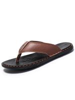 Moda zapatillas hombres verano al aire libre desgaste casa suave fondo una palabra zapatillas playa versión coreana de hombres sandalias zapatillas - details 0