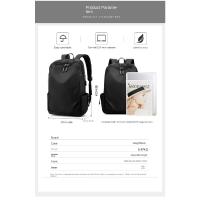 Mochila Escolar para Hombre Impermeable de Nylon, Mochila para Portátil de Computadora con Carga USB, Gran Capacidad para Libros y Viajes al Aire Libre - details 2