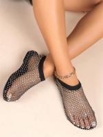 Sandalias Planas de Lujo para Mujer Punta Redonda Suelo Plano Botas Cortas de Verano con Diamantes de Agua - details 2