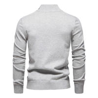 Suéter de punto medio para hombre, tops casuales a rayas, otoño e invierno - details 7