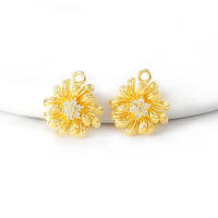 Colgantes de latón y circonita de Color dorado de 18K para mujer, joyería artesanal de alta calidad, collar, pendientes, accesorios - details 2