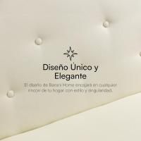 Sofá Convertible en Cama Sofá de Reclinamiento con Patas de Plástico para Sala de Estar, Dormitorio de Invitados 93 cm de Apertura, 167x70x77 cm (Crema) - details 5
