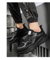 Zapatillas de correr con plataforma para hombre Zapatillas naranjas transpirables de punto informales a la moda Zapatos antideslizantes para deportes al aire libre - details 11