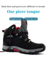 Zapatos de senderismo de cuero de alta calidad para hombre, botas de acampada resistentes al desgaste para exteriores, zapatos de Trekking, zapatillas de caza y escalada - details 11