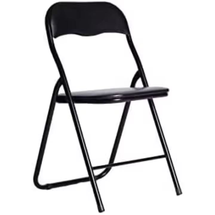 Silla Plegable de Metal Cómoda y Acolchada Ideal para Cocina, Oficina, Camping No Requiere Montaje - 1