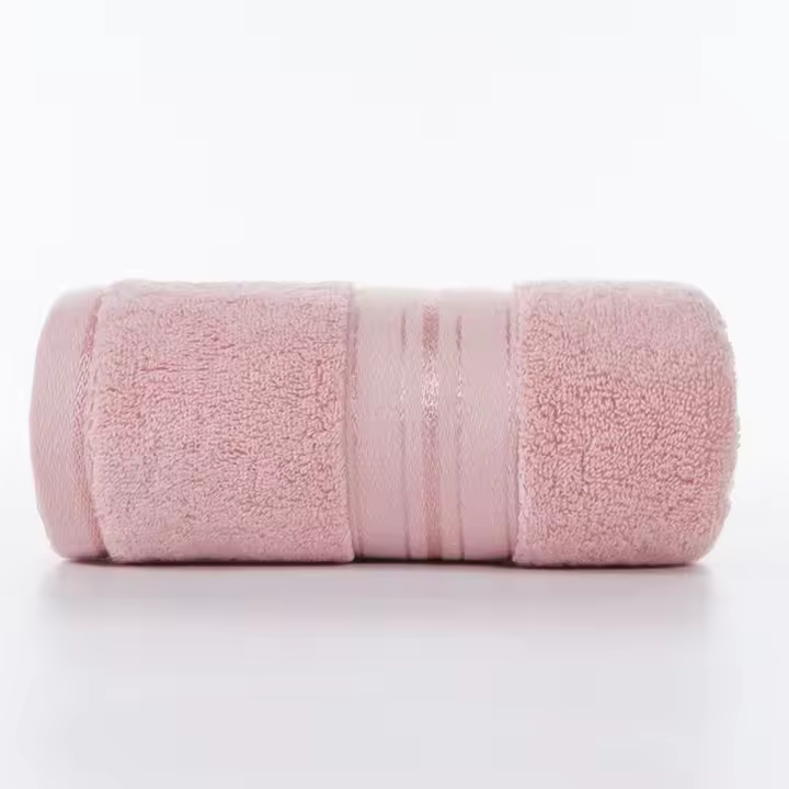 Juego de toallas Toalla de baño de algodón Toalla de cara de mano azul suave Tela de rizo blanca duradera Adultos - 1
