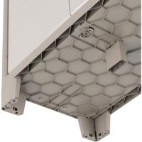 Armario Gulliver Alto Almacenamiento Interior y Exterior Resina Impermeable con 2 Puertas y 4 Baldas Ajustables en Altura Color Beige/Arena 80 x 44 x 182 cm - details 3