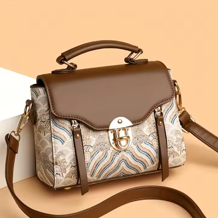 Bolso de mujer elegante y de alta gama, bolso de moda para las cuatro estaciones con cierre, bolso de hombro tipo bandolera versátil - 1